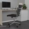 Merrick Lane Corrina Ergonomic Swivel Office Chair Ribbed Back and Seat Mid-Back Armless Computer Desk Chair with Metal Base